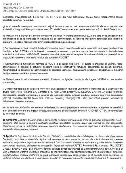 Convocator Completat Pentru Adunarile Generale Axionet IOT SA 14-15.05.2025