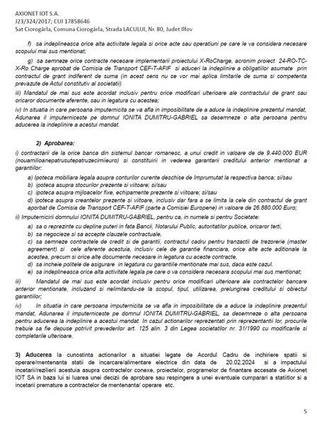 Convocator Completat Pentru Adunarile Generale Axionet IOT SA 14-15.05.2025